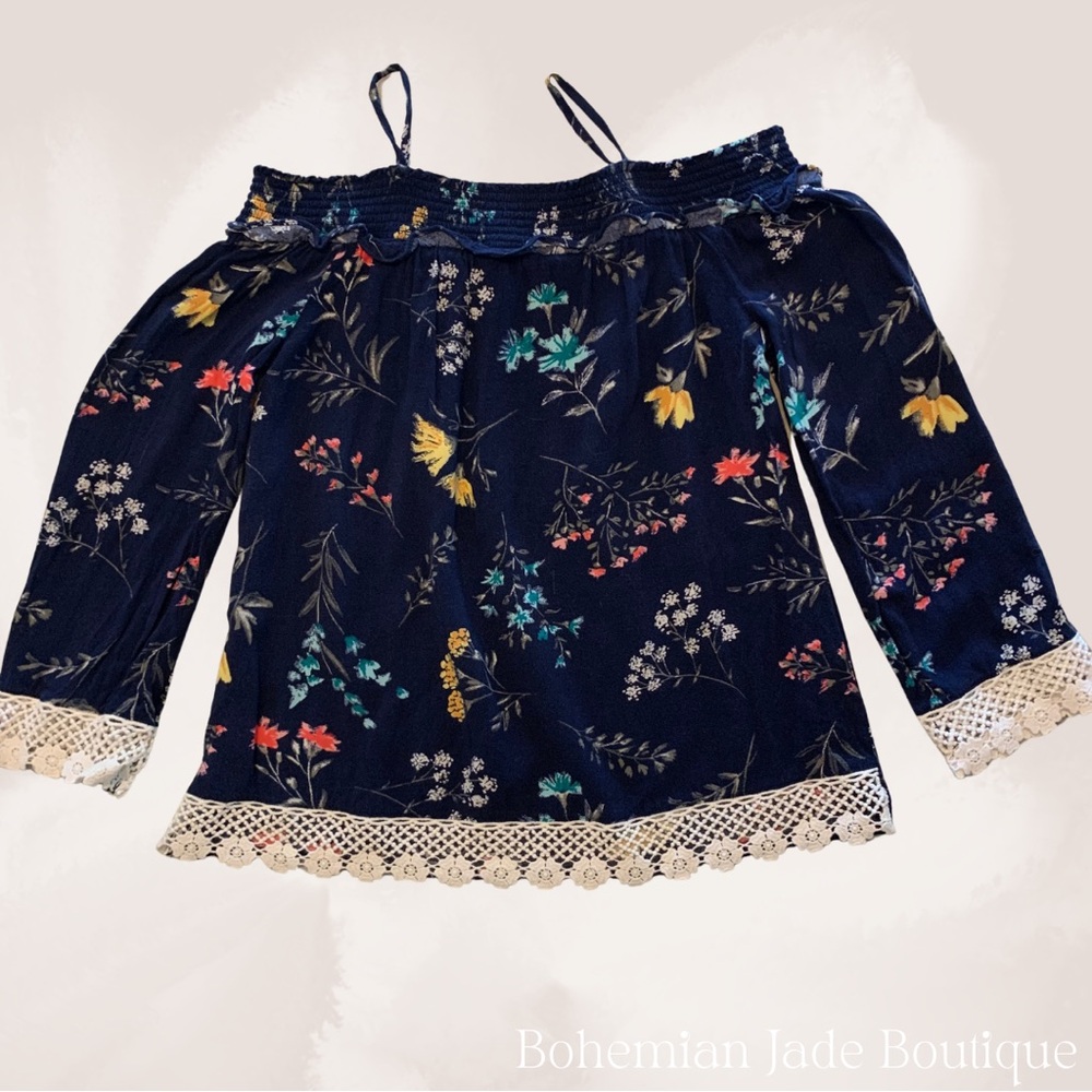 Sonoma Girls Off The Shoulder Floral Top